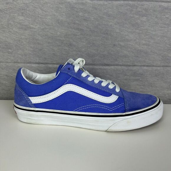 Vans Old Skool Blue Canvas Suede Lace-Up Sneakers Skater Shoes Unisex Size 7/8.5 - Picture 7 of 12